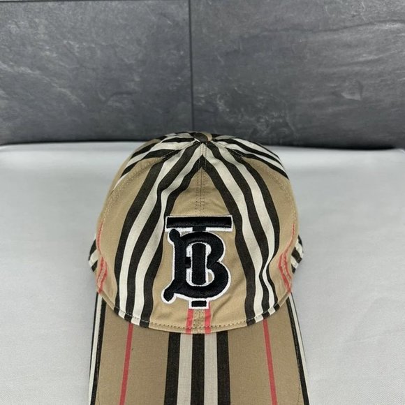 Burberry Accessories - Burberry Stripe Letter Combination Baseball Hat
